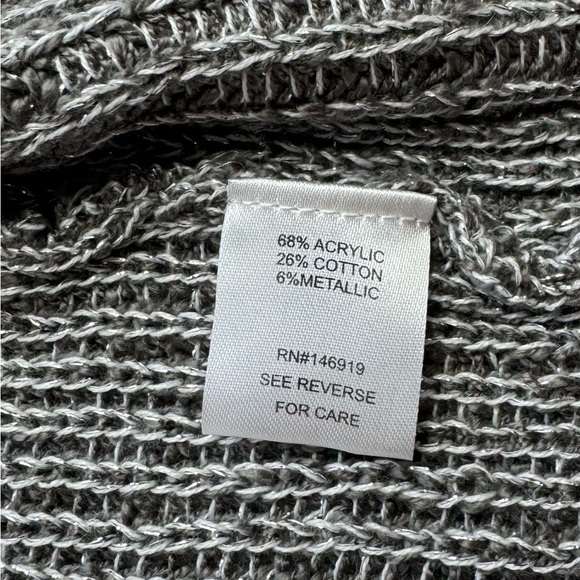 NWT Cloud Chaser Metallic Braided Knit Open Duster Cardigan Womens Medium - Picture 4 of 9